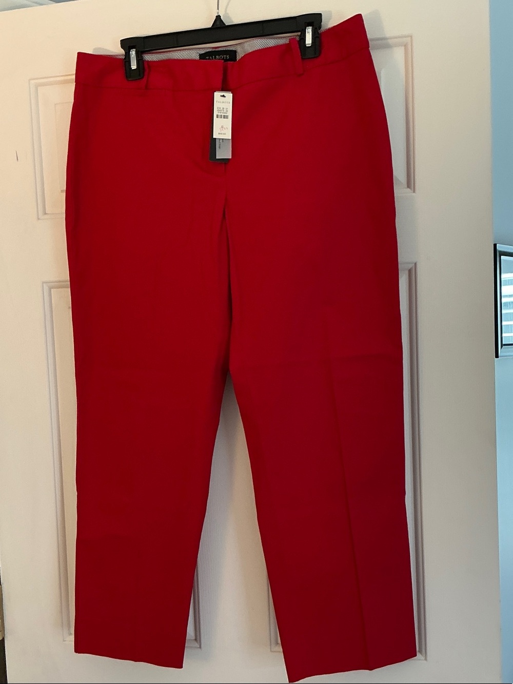 Talbots Signature Red Cropped Ankle Pants NWT size 12
